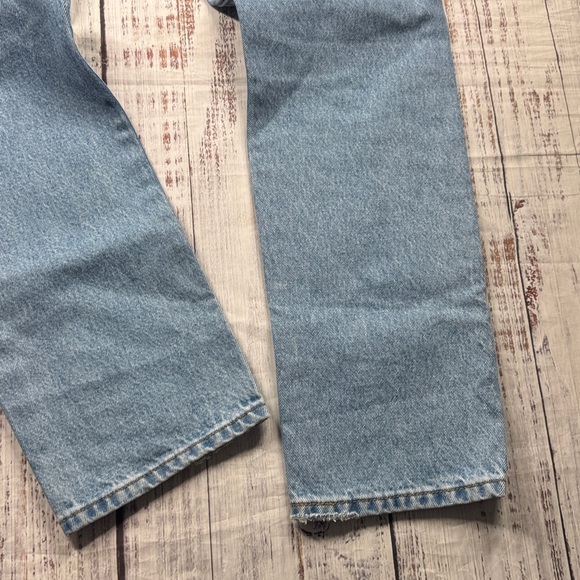 LEVI'S 501 JEANS BUTTON FLY RIPPED DENIM WOMEN'S SIZE 28 100% COTTON BOHO - Picture 5 of 16